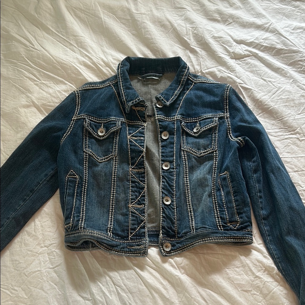 Maurices Blue Cropped Jean Jacket Timeless Design